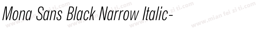 Mona Sans Black Narrow Italic字体转换